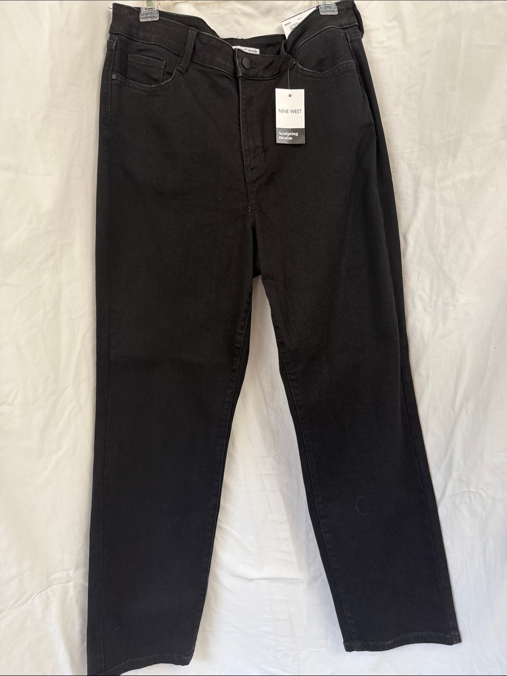 Nine West Black Straight-Leg Jeans Size 16. NWT